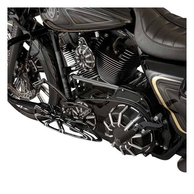Arlen Ness Ness, 10-Gauge rider floorboards. Black CC