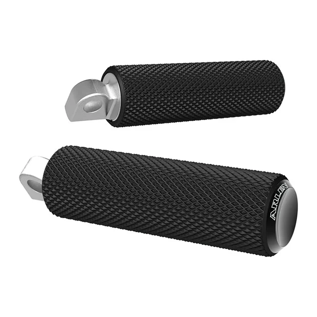 Arlen Ness FOOTPEGS - KNURLED - BLACK