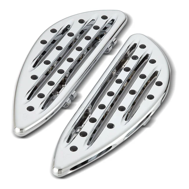 Arlen Ness Ness, 83-17 Deep Cut rider floorboards. Chrome