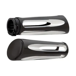 Arlen Ness Arlen Ness, billet Deep Cut handlebar grips. Black