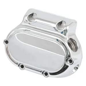 MCS Transmission end cover smooth, cable clutch. Chrome