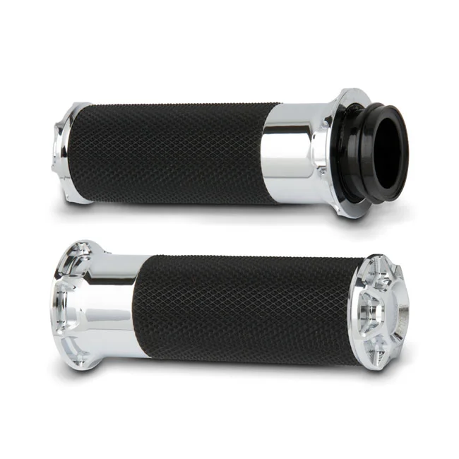 Arlen Ness GRIPS - BEVELLED - CABLE - CHR