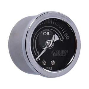 Arlen Ness Arlen Ness, 1-1/2" oil pressure gauge. Gray