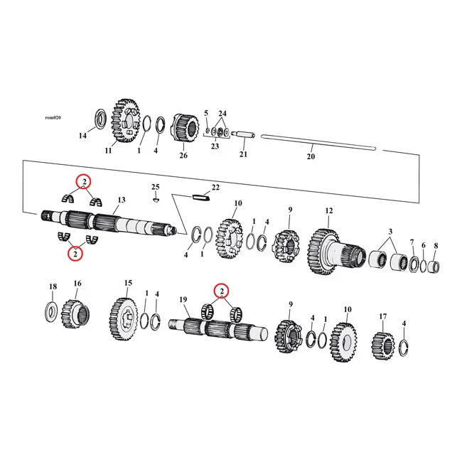 Jims Bearing mainshaft & countershaft - 8876A