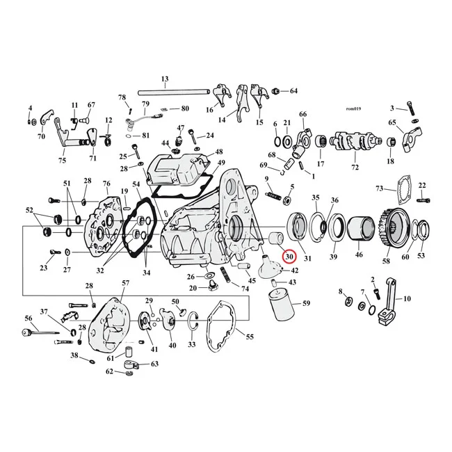 Jims Bearing, transmission closed end - 8977