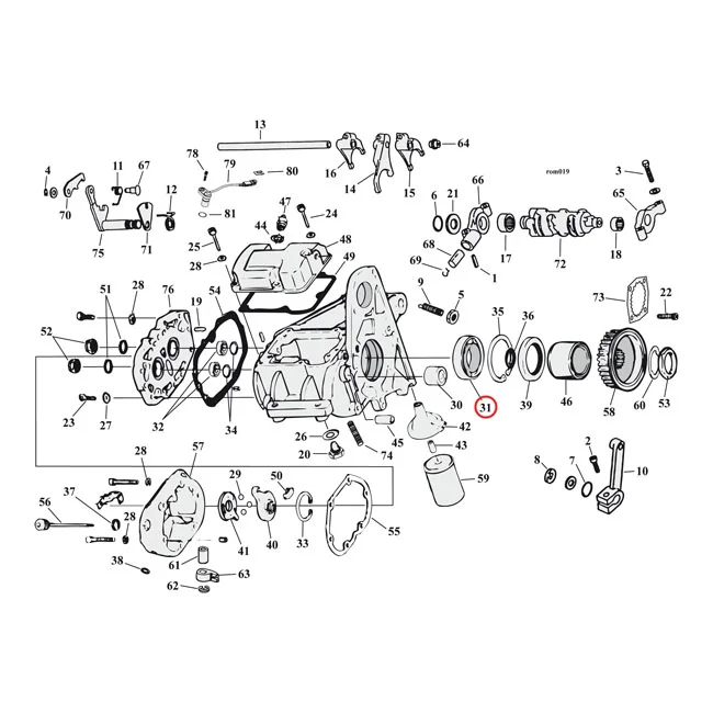 Jims Bearing transmission mainshaft - 8996A
