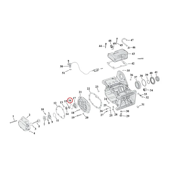 Jims Retaining ring, main/countershaft bearing - 35087-99A