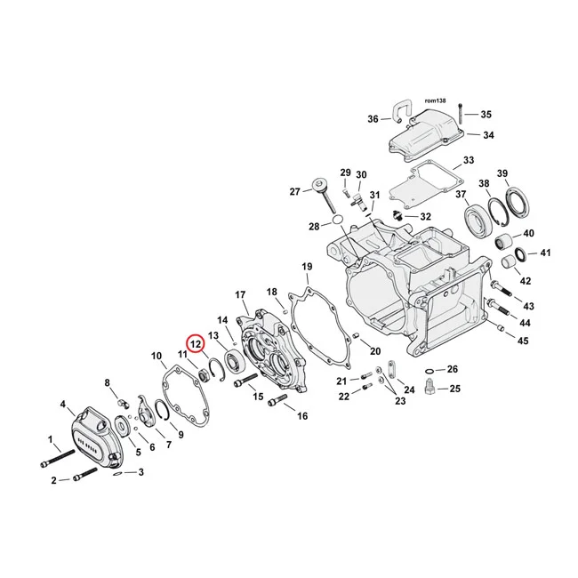 Jims Retaining ring, main/countershaft bearing - 35087-99A