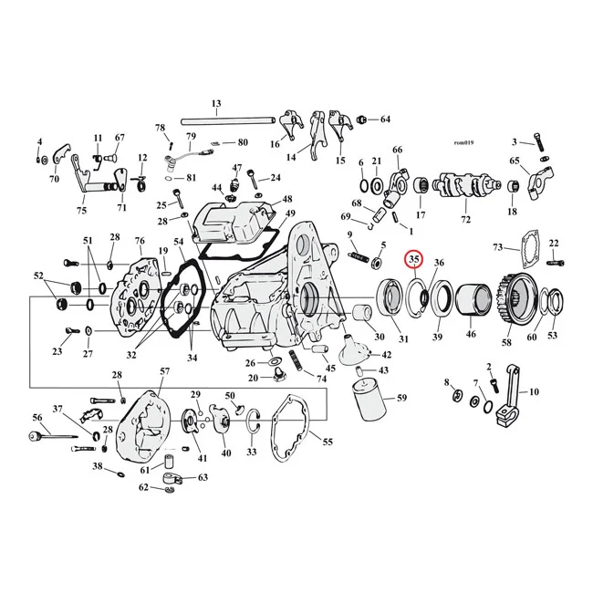 Jims Retaining ring mainshaft bearing, left - 11161A