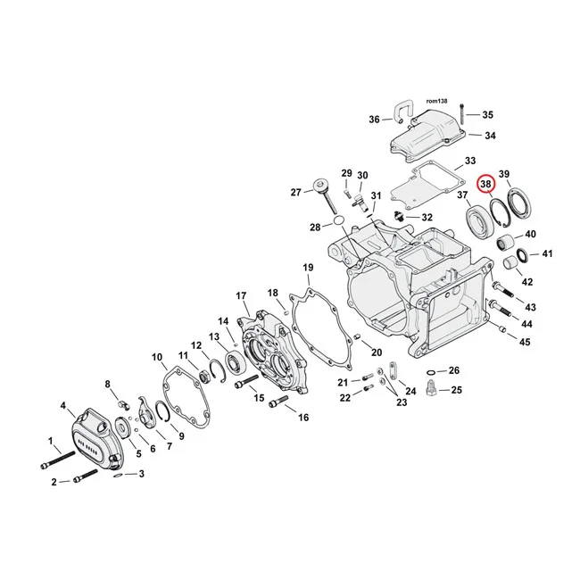Jims Retaining ring mainshaft bearing, left - 11161A