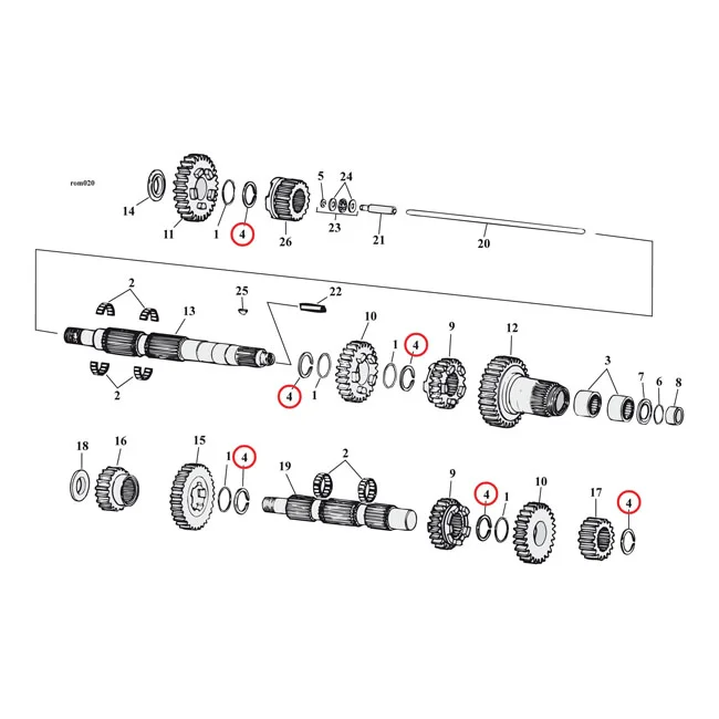Jims Retaining rings, transmission - 11067