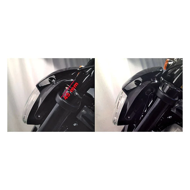 Cult-Werk Headlamp 45mm lowering kit. Black