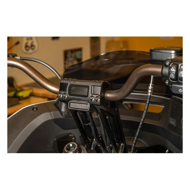 Kodlin Fastback risers for OEM digital speedo. 10". Black