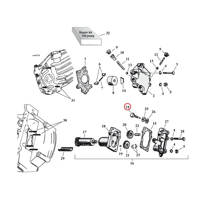 MCS Chain oiler adj.screw. (hex head) - 63610-70