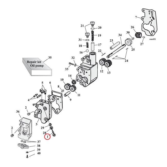 MCS Chain oiler adj.screw. (hex head) - 63610-70