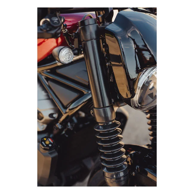 Cult-Werk 2-piece fork tube cap bolt cover kit. Black