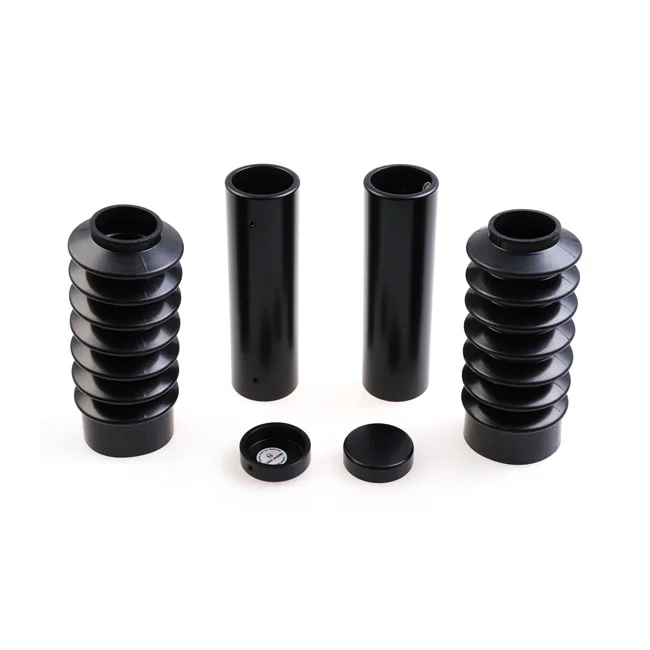 Cult-Werk 6-piece fork tube cover kit. Long. Black