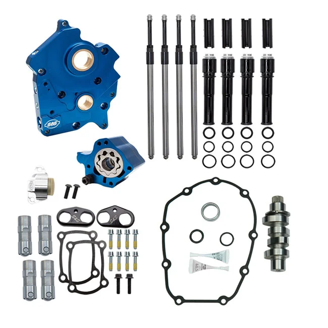 S&S 475C cam chest kit M8 - Chain drive, oil cooled. Black