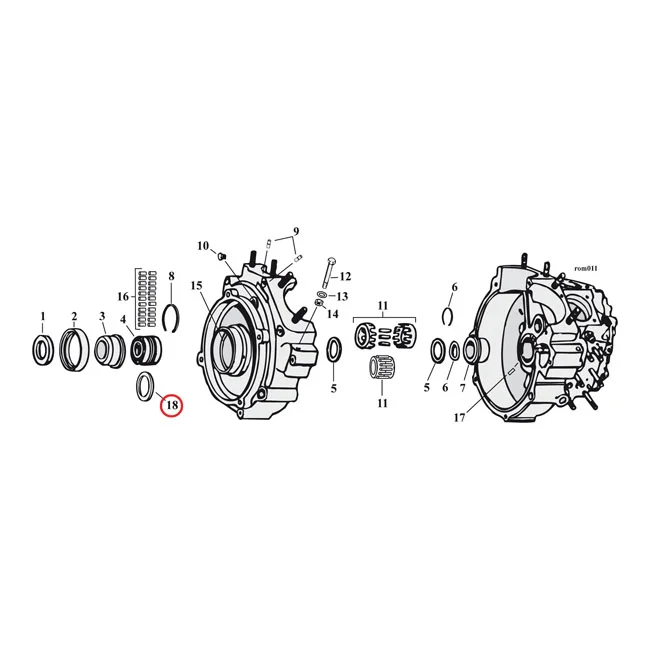 MCS Sprocket shaft bearing spacer shim .110" - 9129
