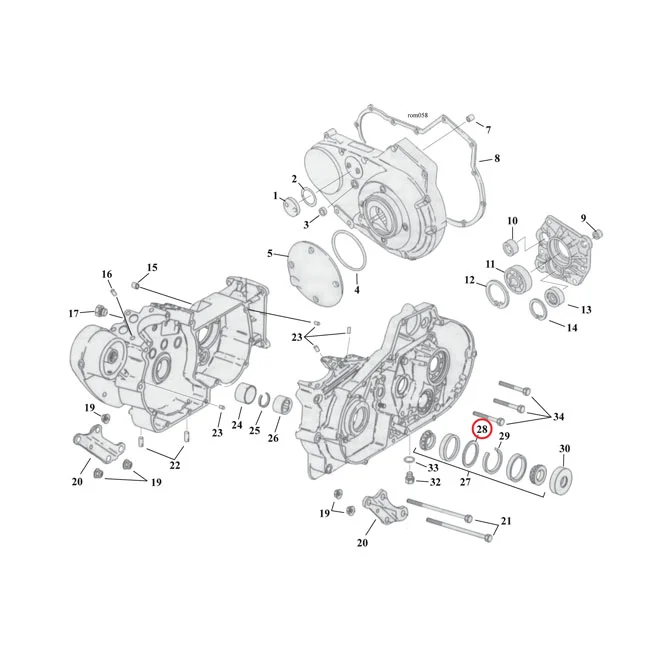 MCS Sprocket shaft bearing shim assortment .098" to .112" - 965410