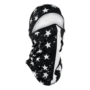 Zan Headgear ZANheadgear Balaclava sportflex black & white flag