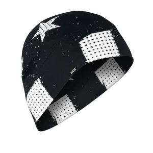 Zan Headgear ZANheadgear helmet beanie sportflex black & white flag