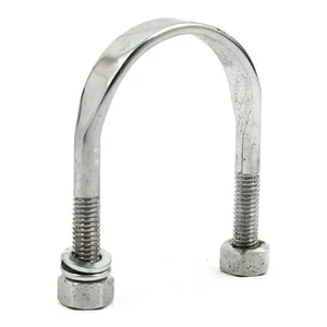 Samwel U-bolt kit, jiffy bracket. With nuts. Chrome