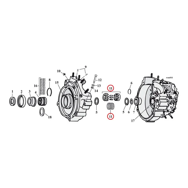 MCS Inner bearing race, pinion shaft - 23928-87