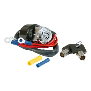 MCS Dyna style ignition switch, round key, 3-wire. Chrome