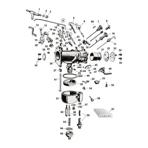 MCS Carburetor air intake lever rod