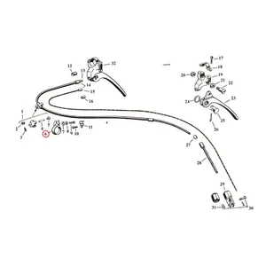 Samwel Clip, handlebar, brake cable, all, chrom