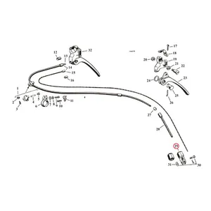 Samwel Clevis pin & nut, front brake cable