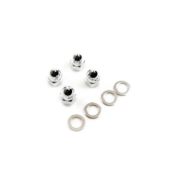 Gardner-Westcott GW, rocker shaft end nut set. Acorn style, chrome