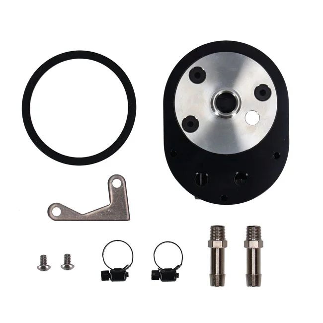 Jagg Offset oil filter adapter with VRP. Black