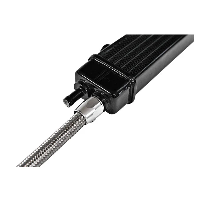 Jagg Braided 3/8" oil hose upgrade kit. Silver