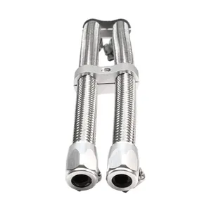 Jagg Jagg, braided 3/8" oil hose upgrade kit. Silver