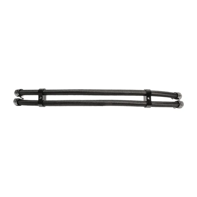 Jagg Braided 3/8" oil hose upgrade kit. Black