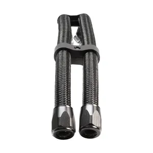 Jagg Jagg, braided 3/8" oil hose upgrade kit. Black