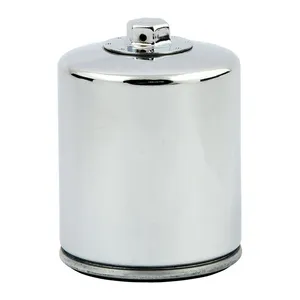 K&N K&N, spin-on oil filter. With top nut. Chrome