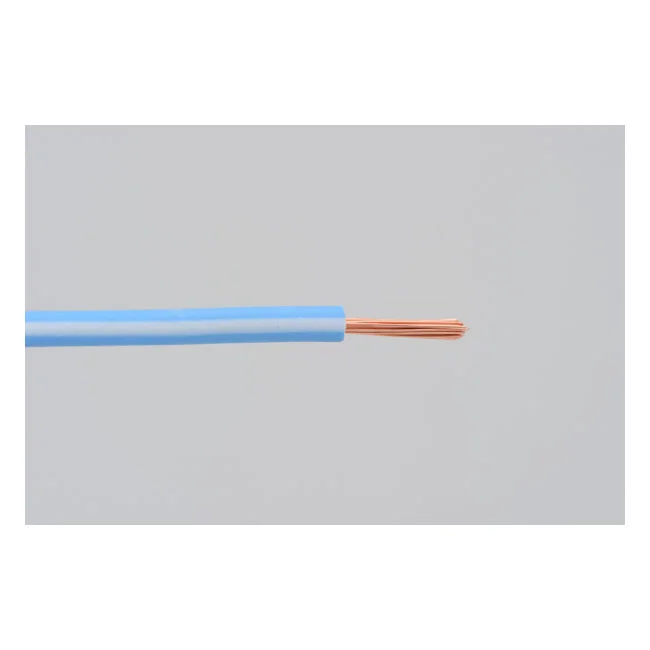 MCS Electrical wire. 2 meter 0.75sq. Light blue/white - 970889