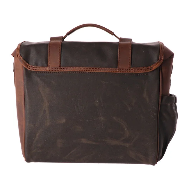 Longride Click-on Classic saddlebag waxed cotton. Khaki