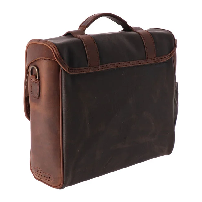Longride Click-on Classic saddlebag waxed cotton. Khaki