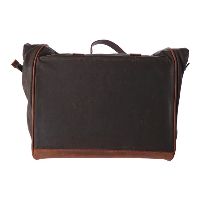 Longride Click-on Old Chopper saddlebag waxed cotton. Khaki