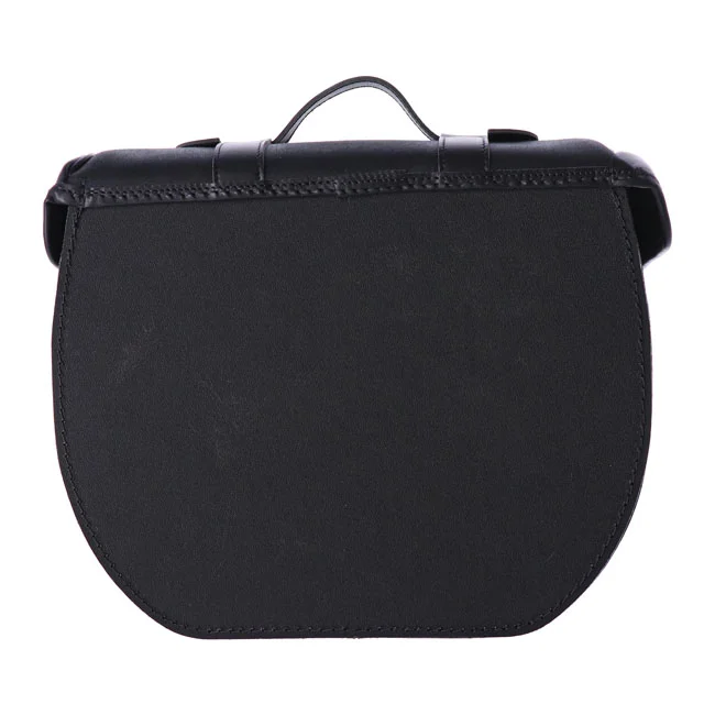Longride Click-on Retro saddlebag waxed cotton. Black