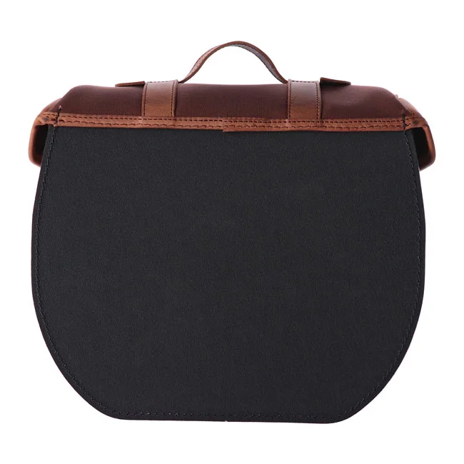 Longride Click-on Retro saddlebag waxed cotton. Brown