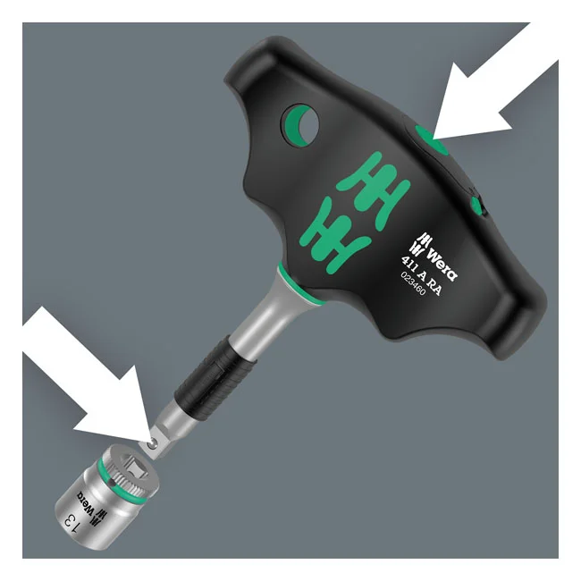 Wera Kraftform Kompact 400 RA. 1/4" drive. Metric sizes