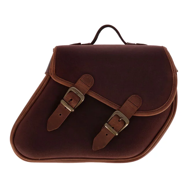 Longride Waxed cotton saddlebags. Brown