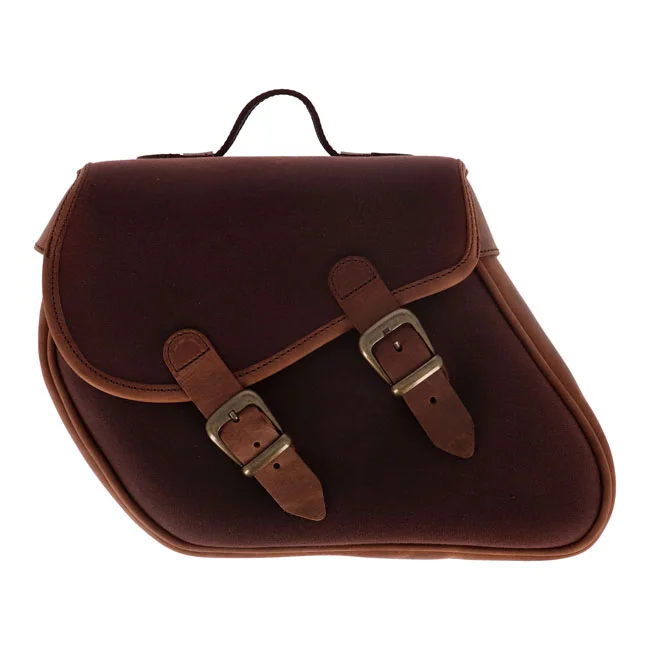 Longride Waxed cotton saddlebags. Brown