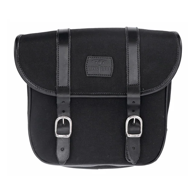 Longride Throw over saddlebags waxed cotton. Black