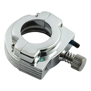 MCS Throttle clamp set, single cable. Chrome